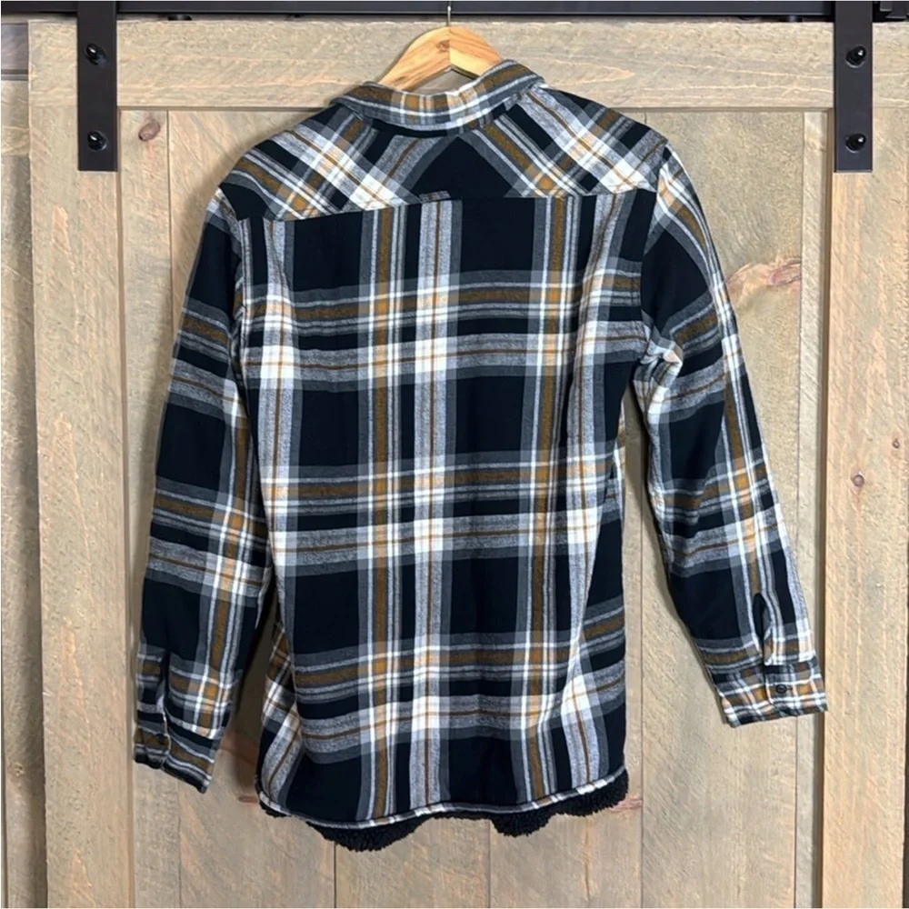 Levi’s plaid flannel shirt / jacket with warm Sherpa lining Size Small - Picture 2 of 11